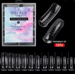 Royala Mold03 Dual System Forms - Mold - 120 Stuks - 12 Maten In Handige Tipbox - Polygel Tips - Voor Polygel En Acrylgel - Mix System Forms - Tips Voor Polygel - Royala Dual Mold Tips Line