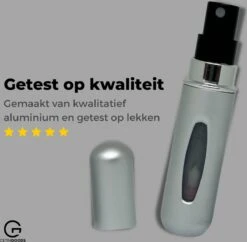 Cetins - Parfum Verstuiver Navulbaar - Mini Parfum Flesje - Reisflesje – Matt Grijs - -Maquillage Cosmetics 1200x1175 25