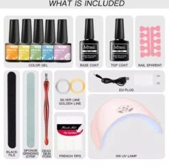 Mtssii - Gelnagel Kit - 5 ZOMER KLEUREN Gellak - Blauw, Groen, Oranje/nude, Geel En Lila- Starterkit - Manicure Set - 54 Watt UV Lamp - Gel Nagels -Maquillage Cosmetics 1200x1176 21