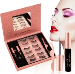 BellaLine – Magnetische Wimpers – 6 Set – 2 Eyeliners – Applicator – Nep Wimpers – Magnetic Eyelashes – Valse Wimpers – Wimper Extensions – Fake Lashes – Natuurlijke Look – Geen Lijm Nodig