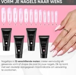 Lovae Cosmetics Polygel - Polygel Kit - Nagels Starterspakket - Nageltips - Builder Gel - Set Van 4 Kleuren - 4 X 30 Gr -Maquillage Cosmetics 1200x1178 14