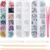 GUAPÀ® Nail Art Strass Steentjes | Diamantjes | Rhinestones | Nagel Decoratie | Nail Art Glitters | Complete Nail Art Kit | 3 Dozen Nail Art Diamantjes -Maquillage Cosmetics 1200x1179 36