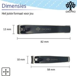 Gropro Nagelknippers - Zwart - Nagelknipper Set - Nagelknipper Groot En Klein -Maquillage Cosmetics 1200x1180 26