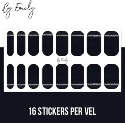 By Emily - Nagel Wrap - Classy Black | 16 Stickers | Nail Wrap | Nail Art | Trendy | Design | Nagellakvrij | Eenvoudig | Nagel Wrap | Nagel Stickers | Folie | Zelfklevend | Sjablonen -Maquillage Cosmetics 1200x1180 40