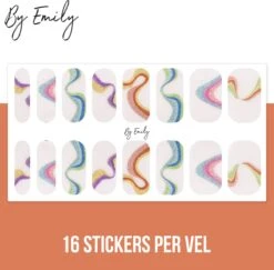 By Emily - Nagel Wrap - The Magic Belongs To Color | 16 Stickers | Nail Wrap | Nail Art | Trendy | Design | Nagellakvrij | Eenvoudig | Nagel Wrap | Nagel Stickers | Folie | Zelfklevend | Sjablonen -Maquillage Cosmetics 1200x1180 48