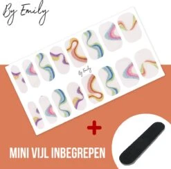 By Emily - Nagel Wrap - The Magic Belongs To Color | 16 Stickers | Nail Wrap | Nail Art | Trendy | Design | Nagellakvrij | Eenvoudig | Nagel Wrap | Nagel Stickers | Folie | Zelfklevend | Sjablonen -Maquillage Cosmetics 1200x1180 49