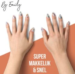 By Emily - Nagel Wrap - The Magic Belongs To Color | 16 Stickers | Nail Wrap | Nail Art | Trendy | Design | Nagellakvrij | Eenvoudig | Nagel Wrap | Nagel Stickers | Folie | Zelfklevend | Sjablonen -Maquillage Cosmetics 1200x1180 50