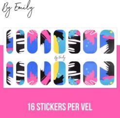 By Emily - Nagel Wrap - | The Artist | 16 Stickers | Nail Wrap | Nail Art | Trendy | Design | Nagellakvrij | Eenvoudig | Nagel Wrap | Nagel Stickers | Folie | Zelfklevend | Sjablonen -Maquillage Cosmetics 1200x1180 55