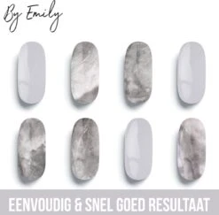 By Emily - Nagel Wrap - White Marble | 16 Stickers | Nail Wrap | Nail Art | Trendy | Design | Nagellakvrij | Eenvoudig | Nagel Wrap | Nagel Stickers | Folie | Zelfklevend | Sjablonen -Maquillage Cosmetics 1200x1180 60