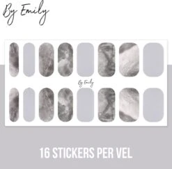 By Emily - Nagel Wrap - White Marble | 16 Stickers | Nail Wrap | Nail Art | Trendy | Design | Nagellakvrij | Eenvoudig | Nagel Wrap | Nagel Stickers | Folie | Zelfklevend | Sjablonen -Maquillage Cosmetics 1200x1180 64