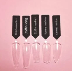 Merkloos Gel Soft Flex Tips Nail Extension Full Cover Squared Pre Shaped - Square Shape Press On Nails - Vierkant Nagels Van Hoge Kwaliteit False Tips Plaknagels Met Lijm Nepnagels 240ps Fake Nails - Nageltips Transparant / Clear Tips + Nagelvijl + Nagellijm -Maquillage Cosmetics 1200x1182 24