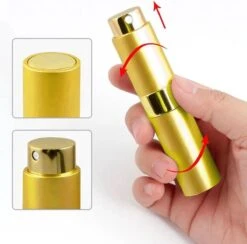 Scenty - Parfum Verstuiver Navulbaar - Mini Parfum Flesje - Reisflesje - Goud -Maquillage Cosmetics 1200x1183 34