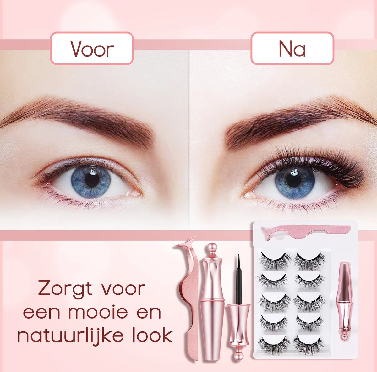 Merkloos La Liva Magnetische Wimpers - Inclusief Eyeliner En Wimper Pincet - 5 Magneetjes - Wimperextentions - Wimperlifting Set - Lash Lift 8 Merkloos La Liva Magnetische Wimpers - Inclusief Eyeliner En Wimper Pincet - 5 Magneetjes - Wimperextentions - Wimperlifting Set - Lash Lift – Image 6