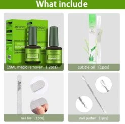 Magic Soak Off Nailpolish Remover - Magische Gellak Remover - 2 X 15 Ml!!! - Inclusief Nagelvijl, Bokkepootje En Olie - Nagellak Verwijderaar - Gellak Remover - -Maquillage Cosmetics 1200x1186 11