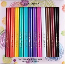 HANDAIYAN 12 Kleuren Mat Sneldrogend Niet Gemakkelijk Uit Te Vegen Kleur Eyeliner Set Make-up Show -Maquillage Cosmetics 1200x1188 3