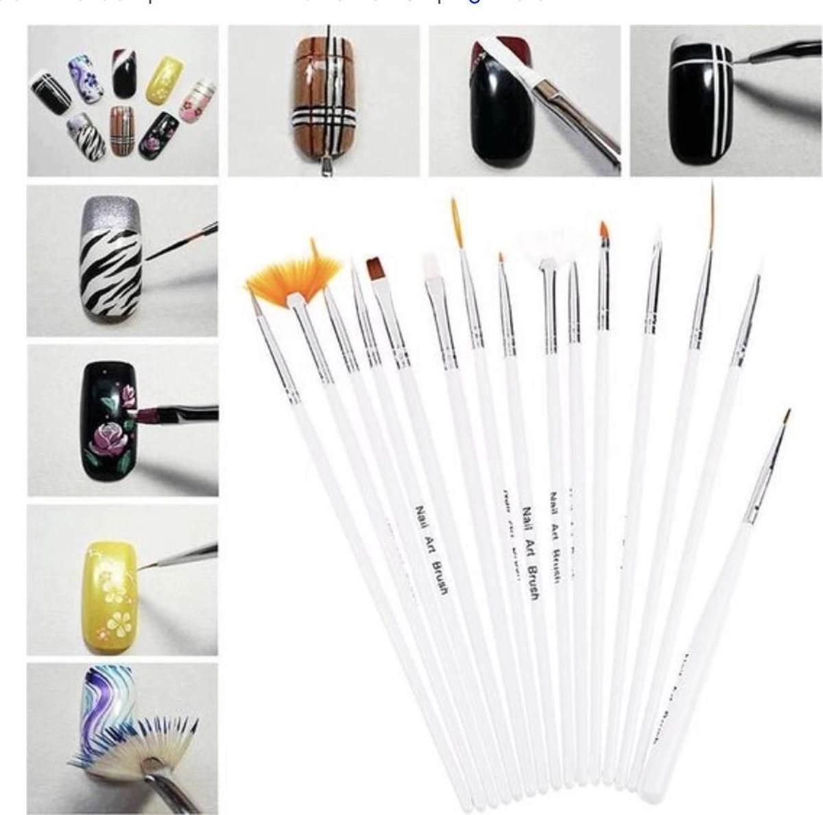Druppelpennen Nail Art Acryl Penselen & Dotting Tool Set - Pen Kwastjes Gelnagels / Acryl Nagels 4 Druppelpennen Nail Art Acryl Penselen & Dotting Tool Set - Pen Kwastjes Gelnagels / Acryl Nagels – Image 2