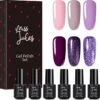 Miss Jules - 6-Delige Gellak Starterspakket - Nagellak - Kleur Paars, Lila & Glitter - Glanzend & Dekkend Resultaat -Maquillage Cosmetics 1200x1190 22