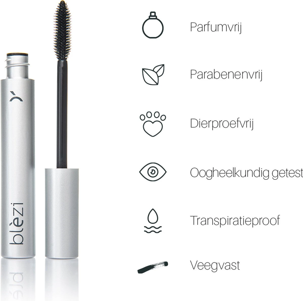 Blèzi® Mascara 10 Black - Mascara Gevoelige Ogen - Zwart 4 Blèzi® Mascara 10 Black - Mascara Gevoelige Ogen - Zwart – Image 2