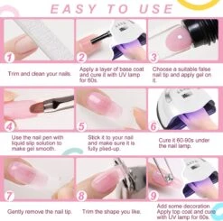 Merkloos Nagels Set - 8 Kleuren - Nagels Starter Set - Met Toplaag, Basislaag, Slipoplossing, Nagelverlengingsgel, Gel Builder - Voor DIY Voor Beginners - Beste Cadeau -Maquillage Cosmetics 1200x1191 27