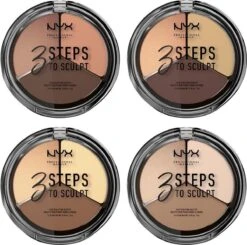 NYX Professional Makeup 3 Steps To Sculpt Face Sculpting Palette - Light 3STS02 - Highlighter En Contouring Make-up - 15 Gr -Maquillage Cosmetics 1200x1192 10