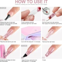 Polygel- Polygel Kit- Polygel Nagels- Polygel Starter Set - RH0594： Thin Nail File 1 Grey Nail File 1 48W White Nail Dryer Helmet Lamp 220V 1 Curved Tweezers 1 Glass Cup 1 Cuticle Fork 1 Cuticle Pusher 1 Nail Cutter 1 Dual End Nail Brush 1 8G Nail Gl -Maquillage Cosmetics 1200x1194 50