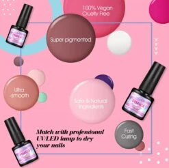 Royala C - Gellak Starterspakket + Inclusief Portable UV LED Lamp + Met 6 Verschillende Gellak Kleuren - Gellak Lamp – Gellac Set - Alle Benodigdheden In Eén -Maquillage Cosmetics 1200x1194 54