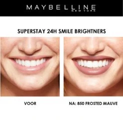 Maybelline SuperStay 24H Smile Brighters Lippenstift - 850 Frosted Mauve - Roze - Langhoudend 18 Maybelline SuperStay 24H Smile Brighters Lippenstift - 850 Frosted Mauve - Roze - Langhoudend -Maquillage Cosmetics 1200x1197 39
