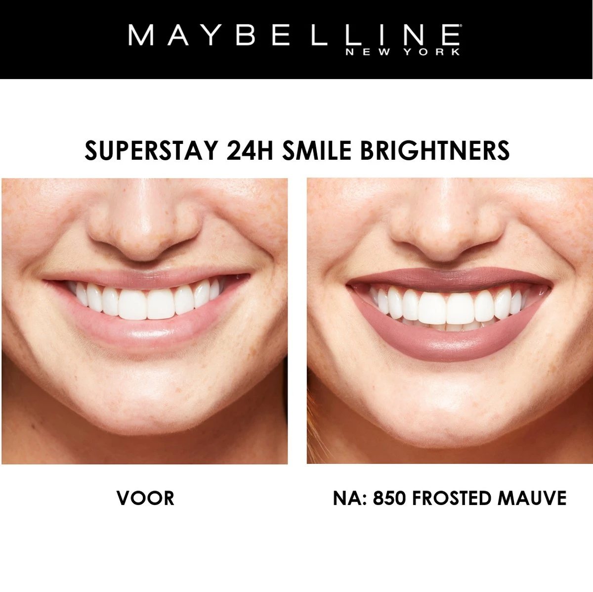 Maybelline SuperStay 24H Smile Brighters Lippenstift - 850 Frosted Mauve - Roze - Langhoudend 8 Maybelline SuperStay 24H Smile Brighters Lippenstift - 850 Frosted Mauve - Roze - Langhoudend – Image 6
