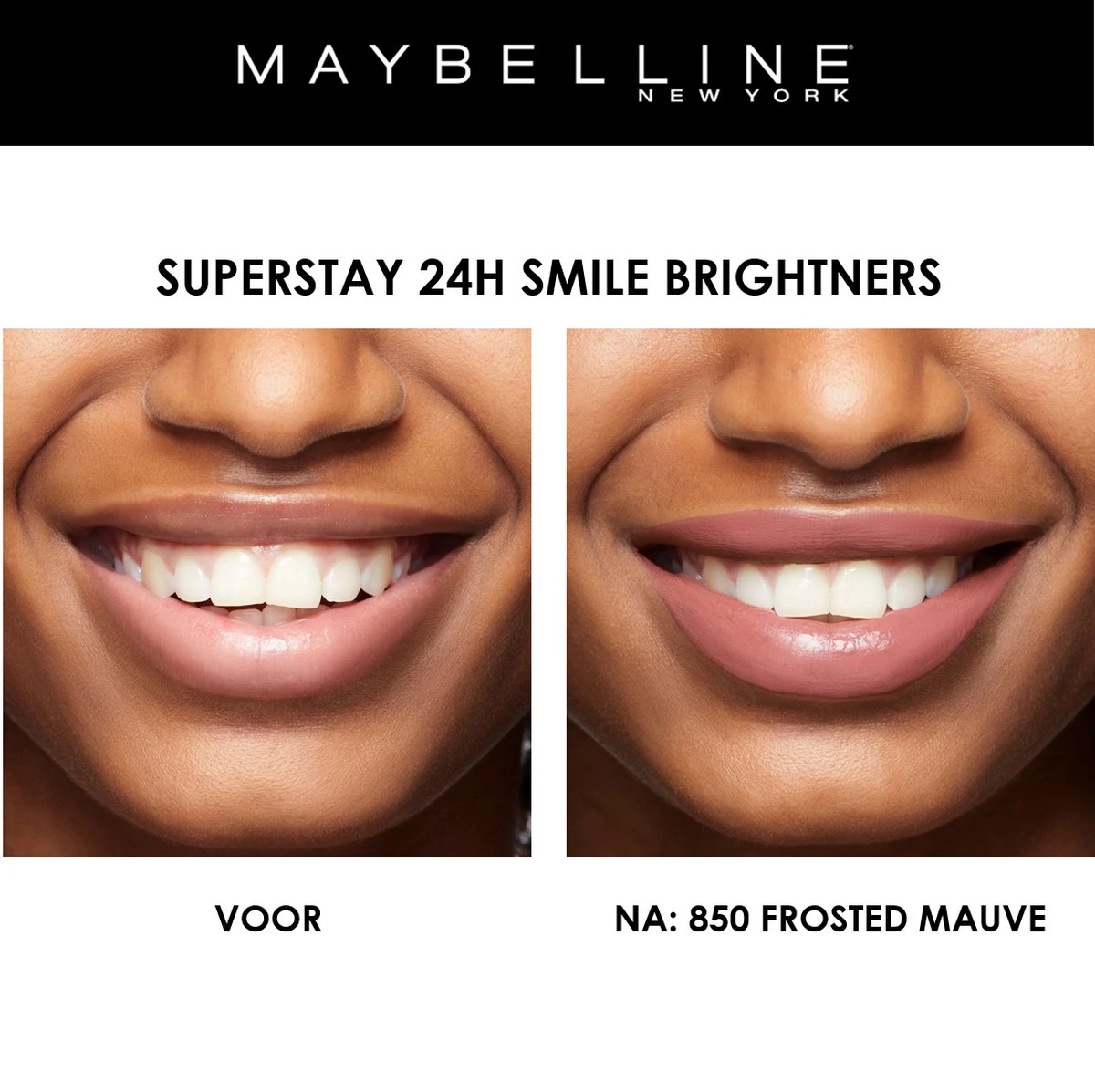 Maybelline SuperStay 24H Smile Brighters Lippenstift - 850 Frosted Mauve - Roze - Langhoudend 10 Maybelline SuperStay 24H Smile Brighters Lippenstift - 850 Frosted Mauve - Roze - Langhoudend – Image 8