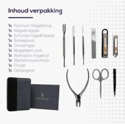 Skeraxo 8-delige Luxe Verschillende Tools - Professioneel Manicure Set & Pedicureset Met Nagelvijl & Nageltang – Behandeling Nagels En Huid -Maquillage Cosmetics 1200x1197 80