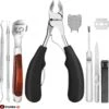 Thumbs Up 7-Delige Nagel Set - Ingegroeide Teennagel - Nageltang - Teennagelknipper - Nagelknipper Set - Zwart -Maquillage Cosmetics 1200x1198 101