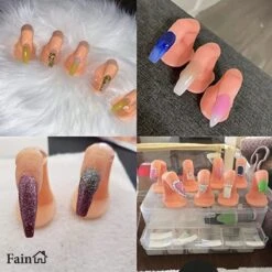 Oefenvinger Voor Nagels – Nail Art – All-in-1 Set – 5 Stuks - Nagel Set – Nail Trainer – Nail Tips – Acrylnagels Starterspakket – Nagel – Nail Trainer Hand – Oefen Hand Nagels - Nailtrainer Nagel Oefenhand -Maquillage Cosmetics 1200x1198 106