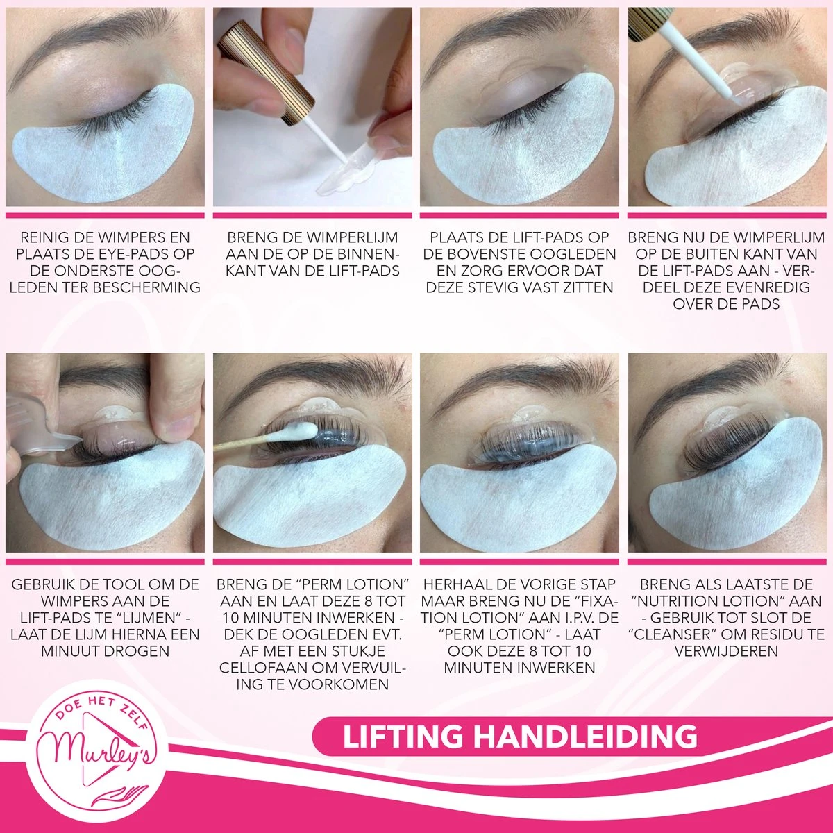 MURLEY'S Lashlift Set Met Wimperverf & Wenkbrauwverf, Met Zwarte Verf 8 MURLEY'S Lashlift Set Met Wimperverf & Wenkbrauwverf, Met Zwarte Verf – Image 6