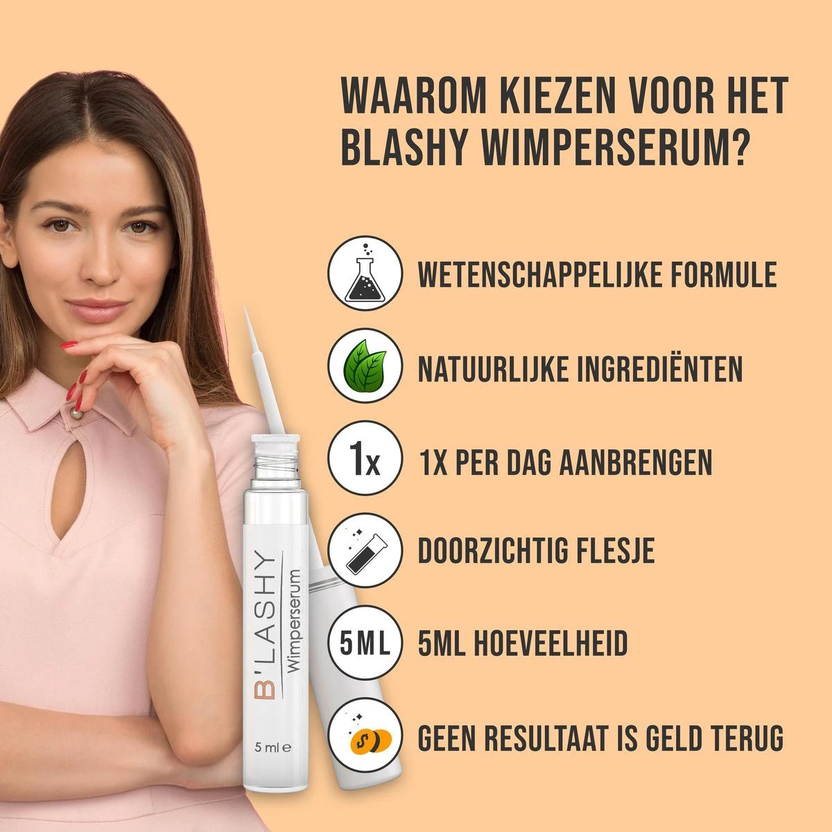 B’LASHY® Wimperserum - Wimper Groeimiddel - Wimper Serum Voor Sterke, Lange En Volle Wimpers - 5 Ml 6 B’LASHY® Wimperserum - Wimper Groeimiddel - Wimper Serum Voor Sterke, Lange En Volle Wimpers - 5 Ml – Image 4
