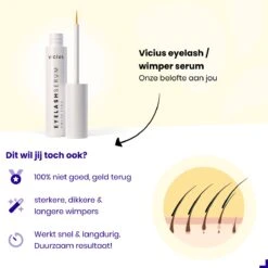 Wimperserum Van Vicius - Eyelash Serum Voor Wimper Groei - Vollere En Langere Wimpers - 5ML -Maquillage Cosmetics 1200x1200 1392