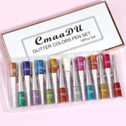 CmaaDU Eyeliner – Glitter Eyeliner – Make-up Set – 16 Verschillende Kleuren – Droogt Snel Op – Geschenkset -Maquillage Cosmetics 1200x1200 1584