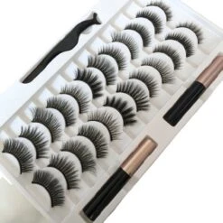 24 Magnetische Wimpers Met Eyelinerkit / 12 Paar- Herbruikbare Magnetische Wimpers - Natuurlijk Ogende Wimperspakket, 2 Buizen Magnetische Eyeliner, 3D Magnetische Nepwimperskit Met Wimperpincet - Magnetische Wimpers -Maquillage Cosmetics 1200x1200 1620
