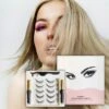 Magnetische Nep Wimpers Met 2 Magnetic Eyeliners En Applicator - 10 Magnetische Lashes - Wimperextensions - Zwart