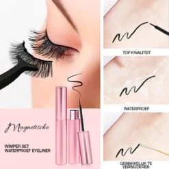 Merkloos Magnetische Wimpers - Open Oog - Magnetische Nep Wimpers Met 2 Magnetic Eyeliners En Applicator - Valse Wimpers - Magnetic Lashes - Magnetische Wimpers Set -Maquillage Cosmetics 1200x1200 1629