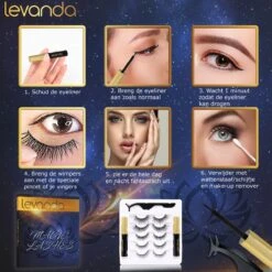 Nep Wimpers Met Magnetische Eyeliner Zwart - Wimperextensions Magnetic Lashes - Valse Wimpers Magneet Potlood En Applicator -Maquillage Cosmetics 1200x1200 1669