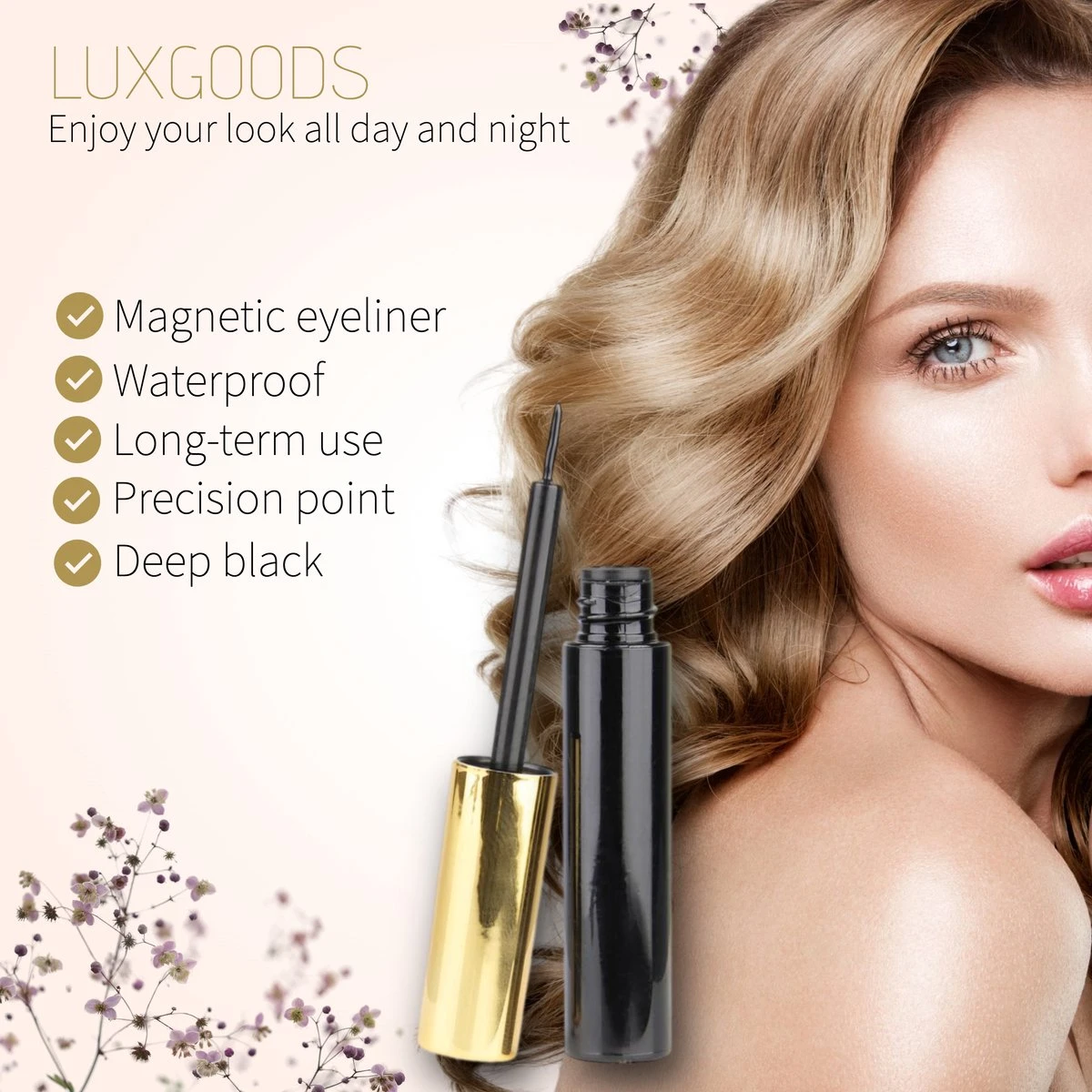 Luxgoods Magnetische Wimpers - Wimperset 3 Paar+ 1 Flesjes Eyeliner+ 1 Pencet - Herbruikbaar-magneet Wimpers -lashes-magnetic Lashes 4 Luxgoods Magnetische Wimpers - Wimperset 3 Paar+ 1 Flesjes Eyeliner+ 1 Pencet - Herbruikbaar-magneet Wimpers -lashes-magnetic Lashes – Image 2