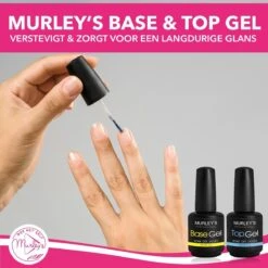 MURLEY’s Base & Top Coat Gellak Set- Acryl Basecoat & Topcoat - 2x 15ml - Gel Nagellak - Gelnagellak - UV / LED Lamp Gelnagels -Maquillage Cosmetics 1200x1200 2050