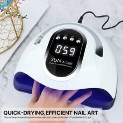 2022 Nageldroger - 280W/66 LEDs - Nagellamp - Nieuw Nageldroger - Wit/Zwart - Manicure/Pedicure Handen En Voeten - Gellak - Gelnagels - Acrylnagels - Top Coat - Matte Top Coat - Led Nagellamp - Uv Nagellamp - Nagels - Nagellak Droger - Tafellamp -Maquillage Cosmetics 1200x1200 2052