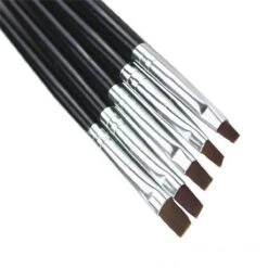 Merkloos 5x Platte Nail Art Kwast - Acryl Nagel Kwasten - Platte Kwast - Gel Nagellak Bouwer - UV Gellak Manicure Gereedschap - Nail Art Tool - Nagelkwast - Nagel Ontwerp -Maquillage Cosmetics 1200x1200 2057