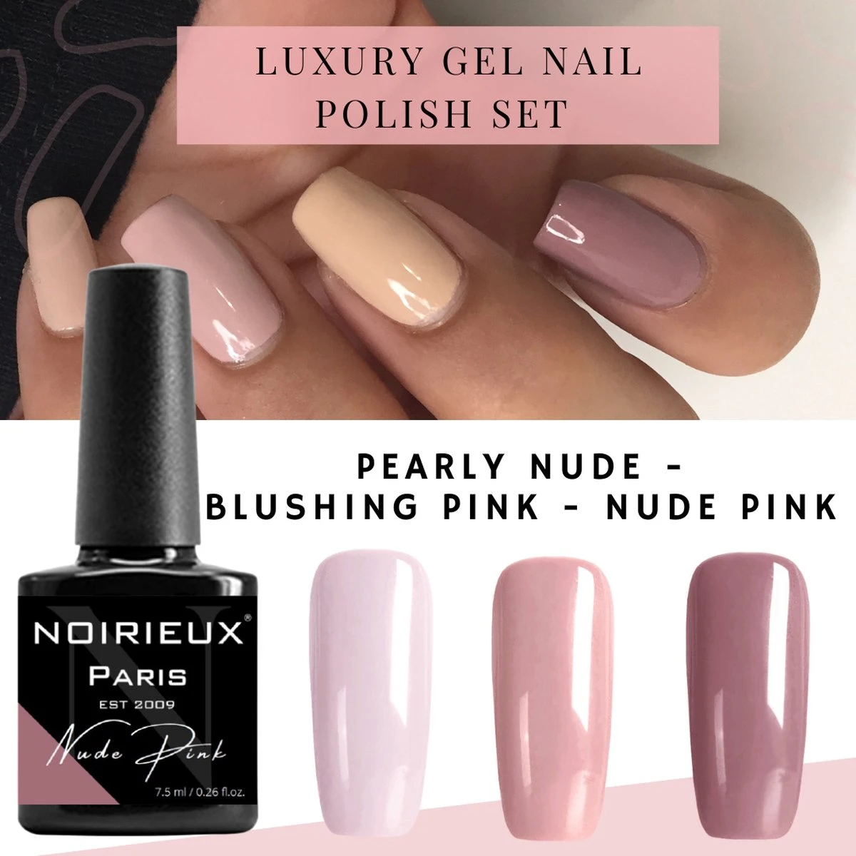 NOIRIEUX® Premium Gellak - Nude Set 4 NOIRIEUX® Premium Gellak - Nude Set – Image 2