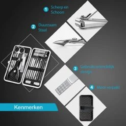 Nagelknipper Set – 18-Delige Pedicure En Manicure Sets Nagelaccessoires – Nagelset – Nagelverzorging Kit – Reisset Zwart 12 Nagelknipper Set – 18-Delige Pedicure En Manicure Sets Nagelaccessoires – Nagelset – Nagelverzorging Kit – Reisset Zwart -Maquillage Cosmetics 1200x1200 2163