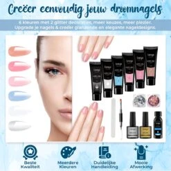 Luneya Polygel Kit - Sunrise Edition - 6 Kleuren - Polygel Nagels Starterspakket - Tasje - Incl. UV LED Lamp -Maquillage Cosmetics 1200x1200 2484