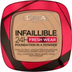 L'Oréal Paris Infaillible 24H Fresh Wear Foundation In A Powder - 300 Amber - Foundation En Poeder In één - 8gr