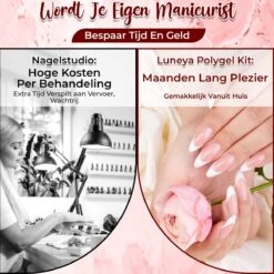Luneya Polygel Kit - Black Pink Edition - 6 Kleuren - Polygel Nagels Starterspakket - Tasje - Incl. UV LED Lamp -Maquillage Cosmetics 1200x1200 2753