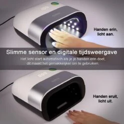 NAGELLAMP - Professionele Nageldroger - 48 Watt - LED UV Nagellamp - Gel Nagellak - 36 LEDlampjes - SMART Sensor – Timer - Nagel Gellak - Wit/Zilver -Maquillage Cosmetics 1200x1200 2878